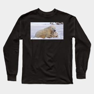 Polar bear family resting Long Sleeve T-Shirt